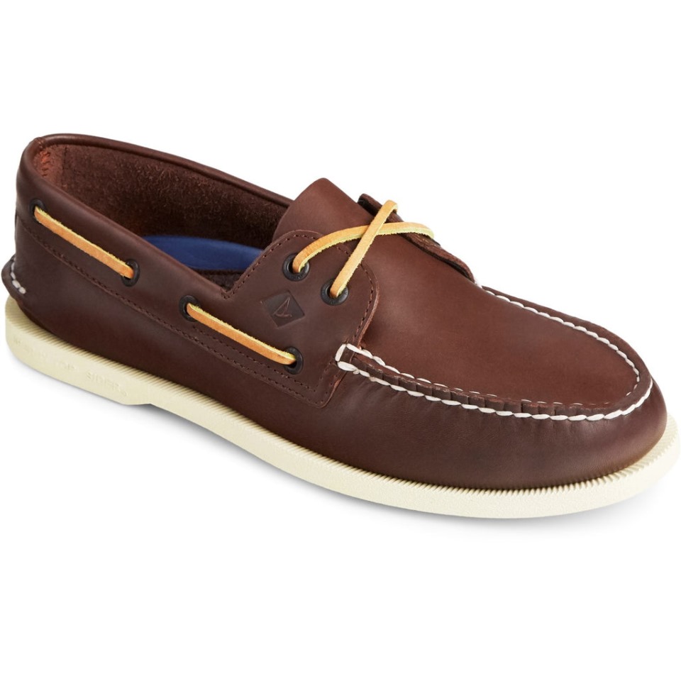 Náutico De Hombre En Piel Auténtica Original Marrón Sperry