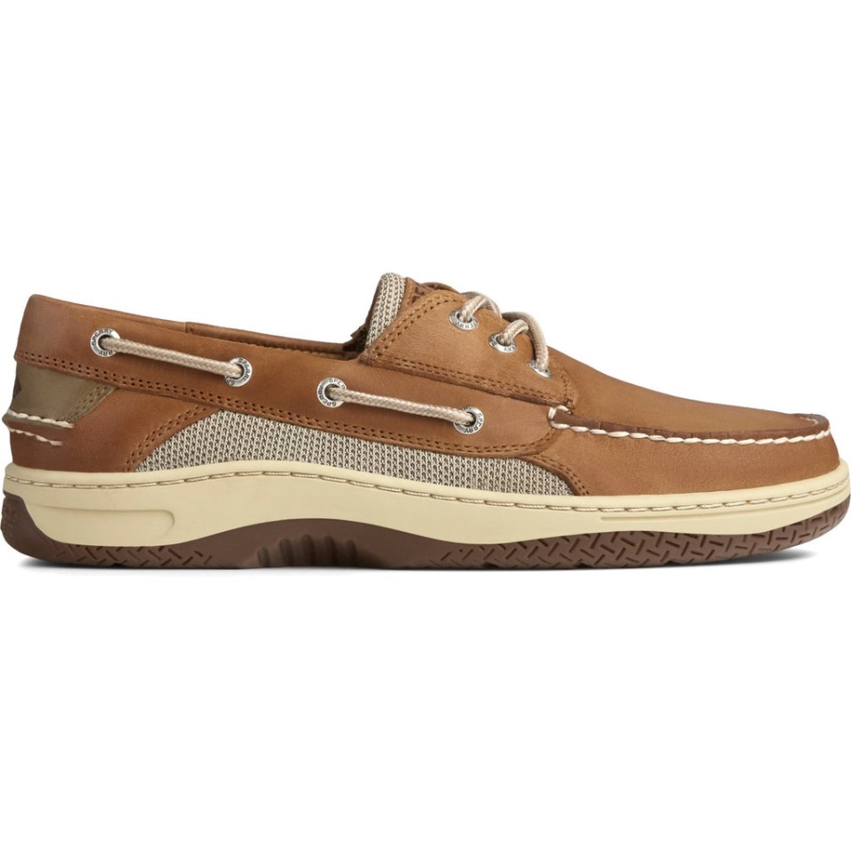 Náuticos Para Hombre Billfish Con 3 Ojales Marrón Oscuro Sperry