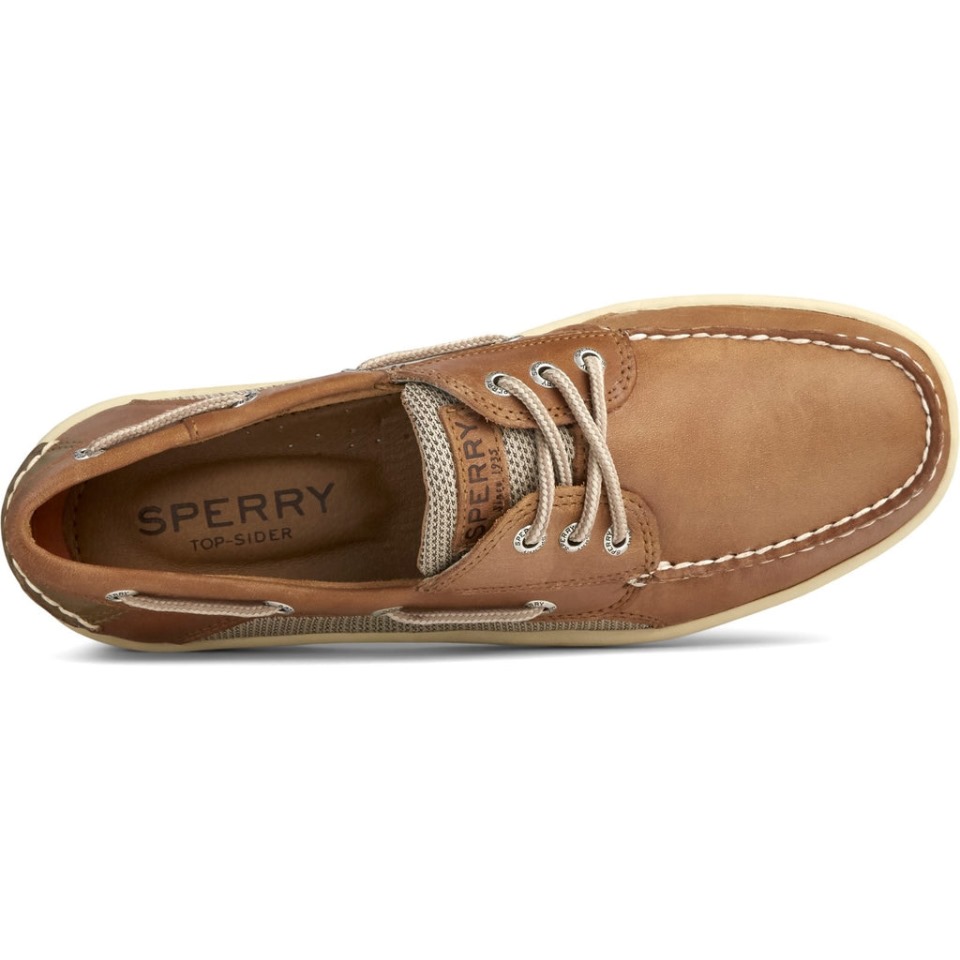 Náuticos Para Hombre Billfish Con 3 Ojales Marrón Oscuro Sperry