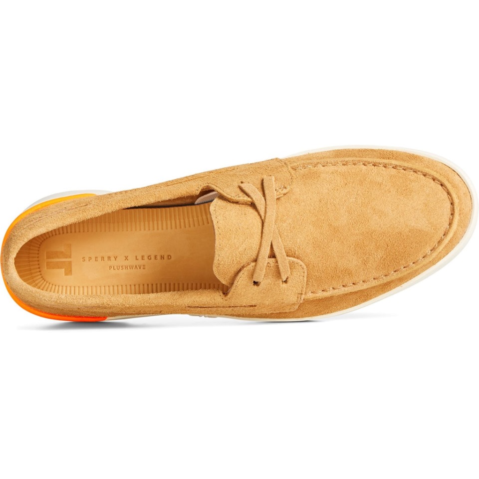Sperry X John Legend Plushwave Slip On Náutico Para Hombre Beige Sperry