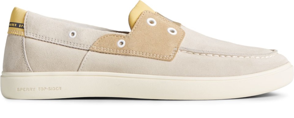 Náuticos De Ante Con 2 Ojales De Los Bancos Exteriores Gris Claro Sperry
