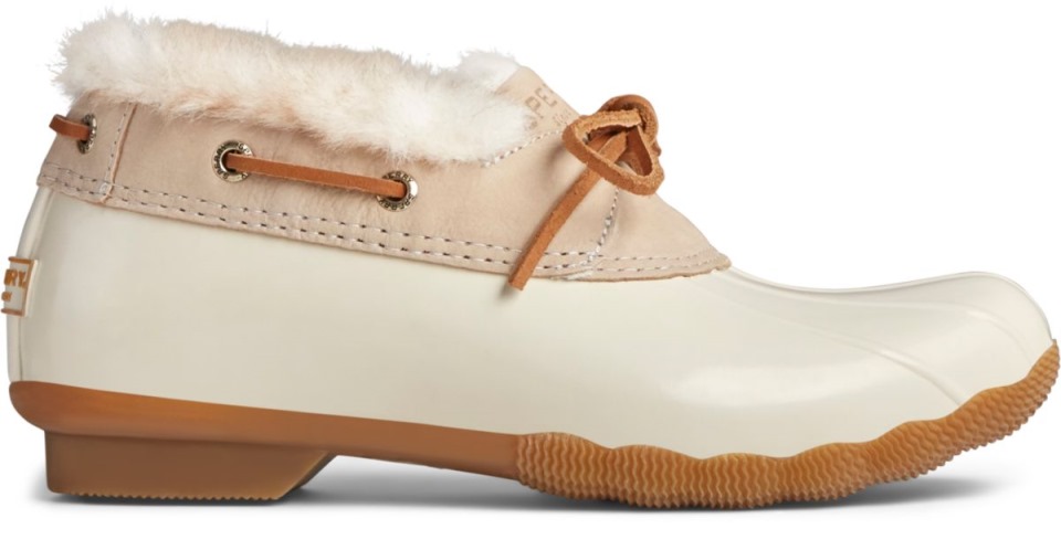 Bota De Agua Salada Con 1 Ojal Acogedor Pato Marfil Sperry