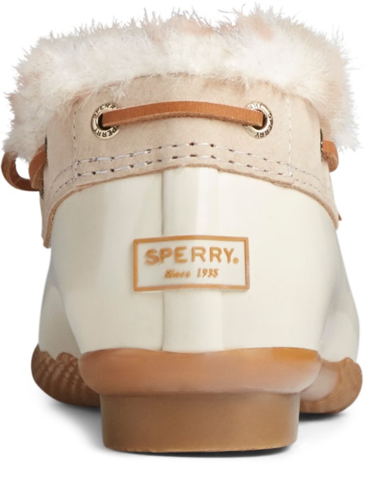 Bota De Agua Salada Con 1 Ojal Acogedor Pato Marfil Sperry