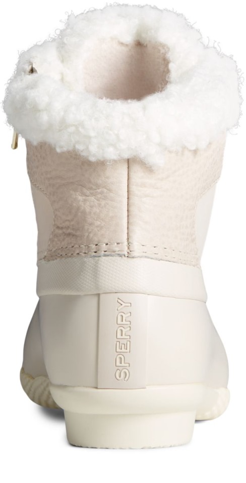Bota De Pato De Cuero Alpino De Agua Salada Marfil Sperry