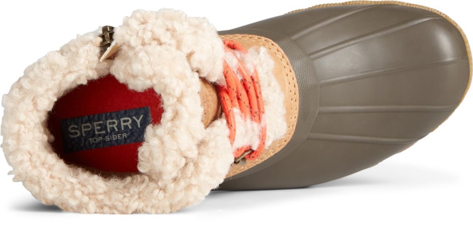 Bota De Pato De Cuero Alpino De Agua Salada Marrón Sperry