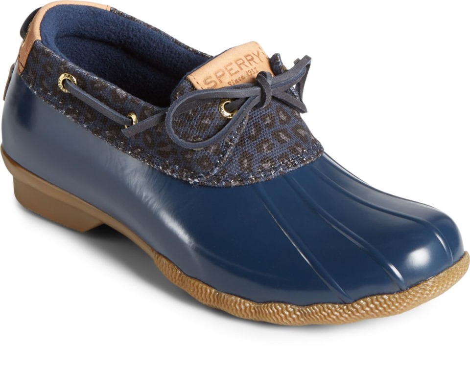Bota De Pato De 1 Ojo De Guepardo De Agua Salada Azul Marino Sperry