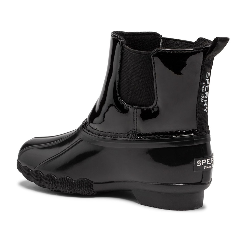 Botas De Agua Salada Chelsea Jr Sperry Negro