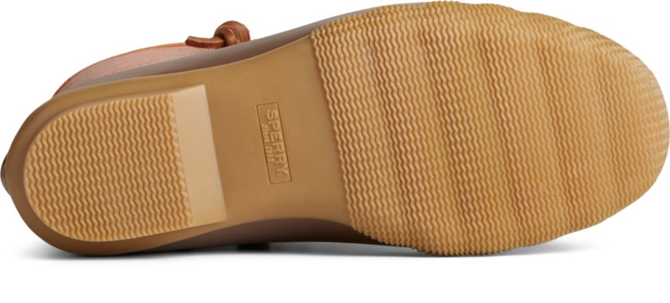 Bota De Pato De Piel De Cocodrilo De Agua Salada Marrón Sperry