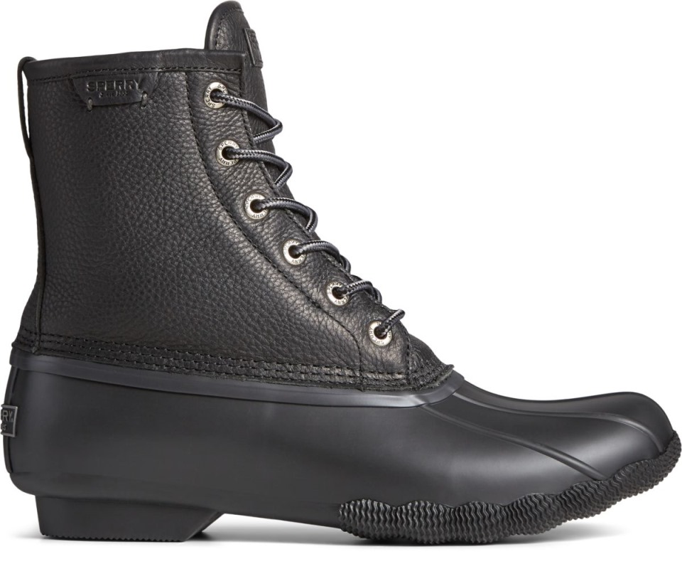 Bota De Pato De Agua Salada Negro Sperry
