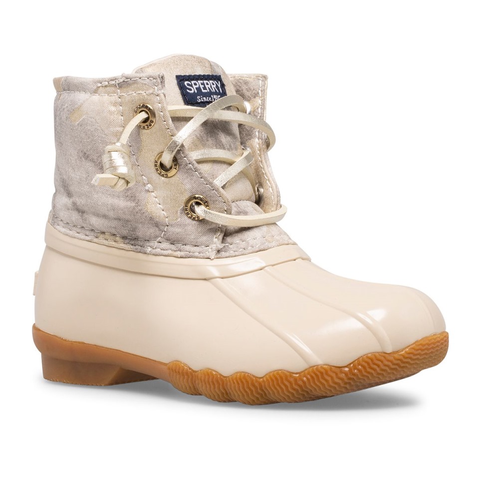 Bota De Pato De Camuflaje Metálico De Agua Salada Avena Sperry