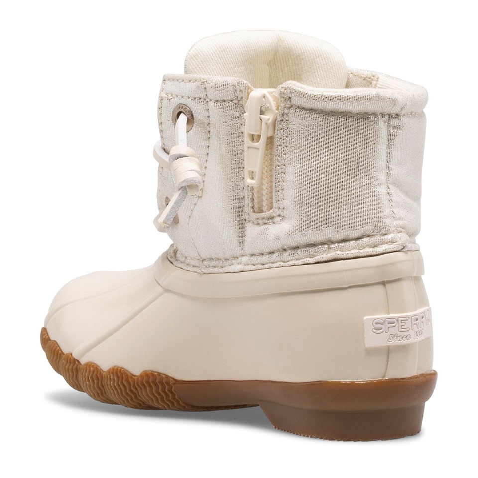 Bota De Pato Metálica De Agua Salada Marfil Sperry