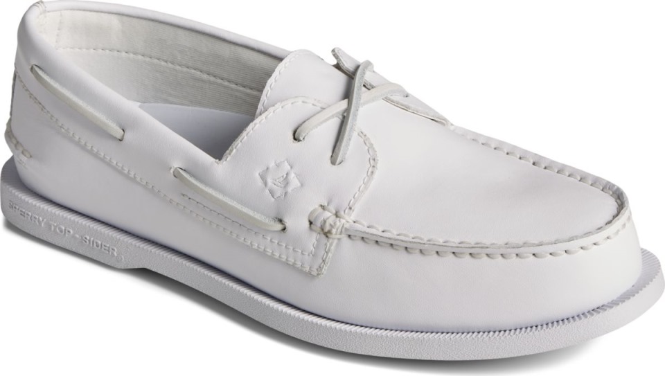 Náutico Con 2 Ojales Original Auténtico Reciclado Blanco Sperry