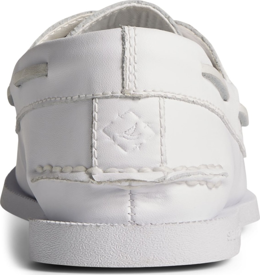 Náutico Con 2 Ojales Original Auténtico Reciclado Blanco Sperry