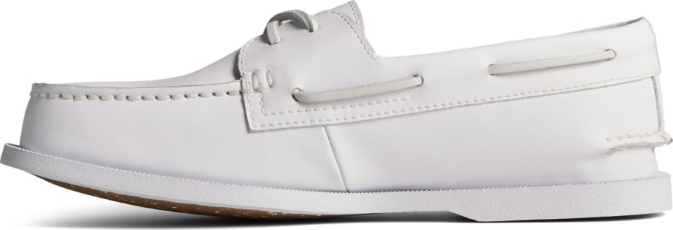 Náutico Con 2 Ojales Original Auténtico Reciclado Blanco Sperry