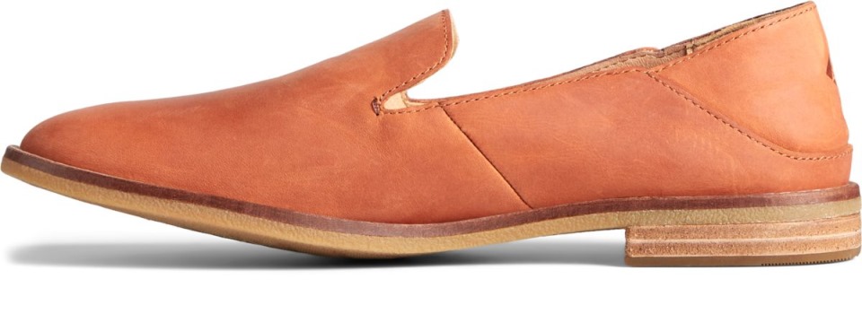 Mocasines De Cuero Seaport Levy Tostado Sperry