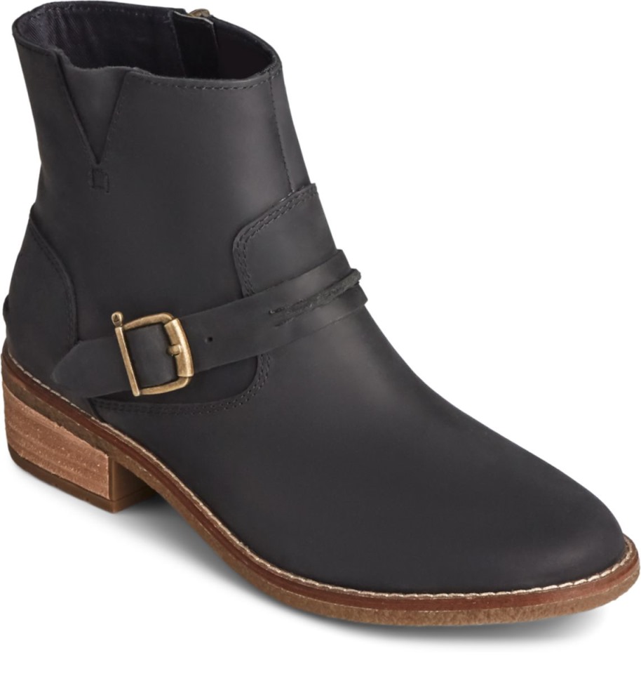 Seaport Storm Bota Con Grillete Corto Negro Sperry