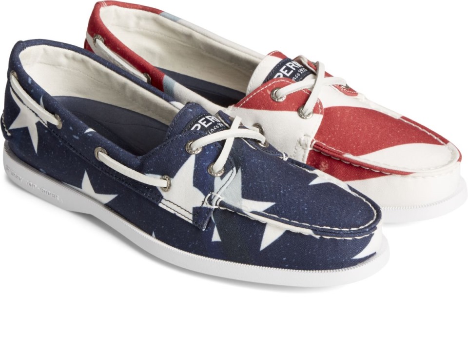 Sperry Auténtico Original Americana Náutico Rojo Blanco Azul