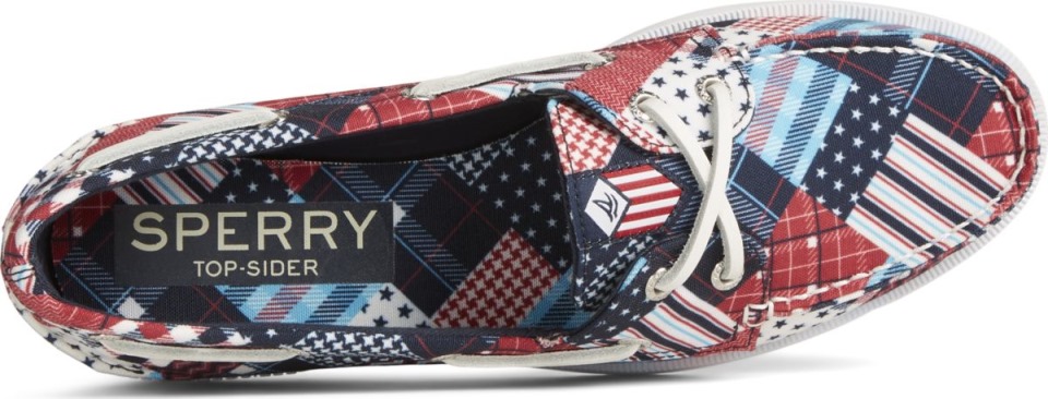 Sperry Auténtico Original Americana Madras Náutico De 2 Ojales Multi
