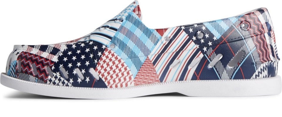 Sperry Auténtico Original Float Americana Madras Barco Zapato Multi