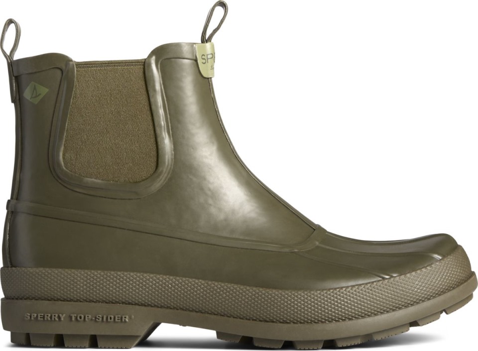 Bota Chelsea De Caucho Sperry Cold Bay Verde Oliva