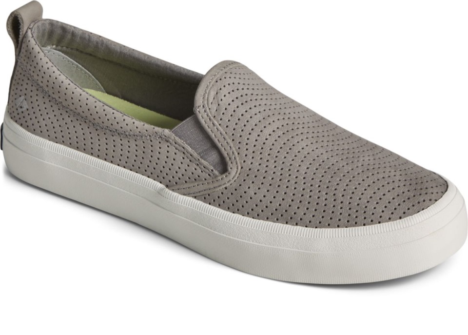 Sperry Crest Twin Gore Leather Wave Zapatilla Perforada Gris