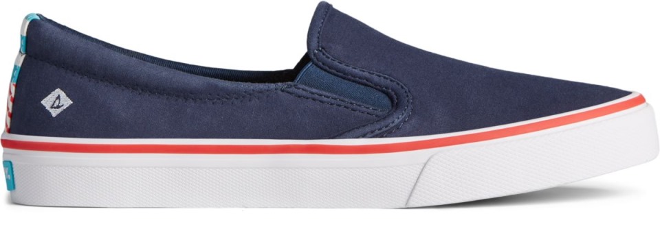 Sperry Crest Twin Gore Twisted Textil Sin Cordones En La Zapatilla De Deporte Azul Marino