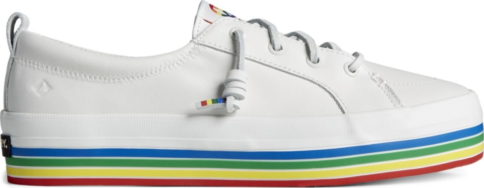 Sperry Crest Vibe Plataforma Orgullo Zapatilla De Deporte Blanco