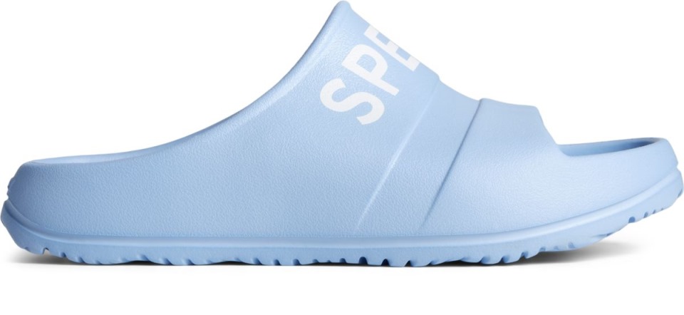 Sandalias Sperry Float Slide Con Logo Azul Claro