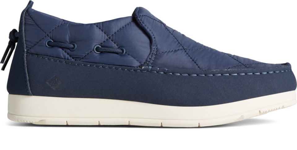 Slip De Nailon Sperry Moc-sider En Azul Marino