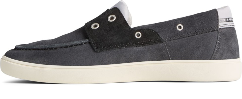 Náuticos De Ante Con 2 Ojales Sperry Outside Banks Gris Oscuro