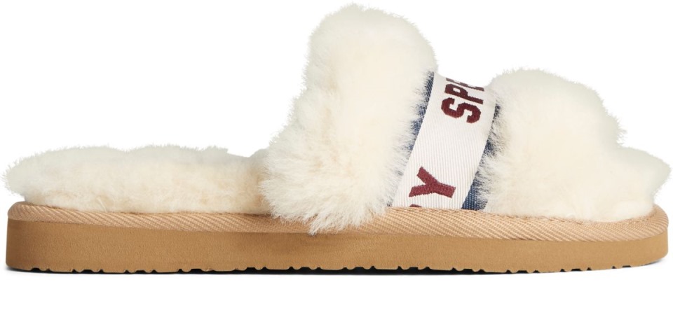 Sperry Romy Shearling Slide Slipper Piel De Oveja Natural