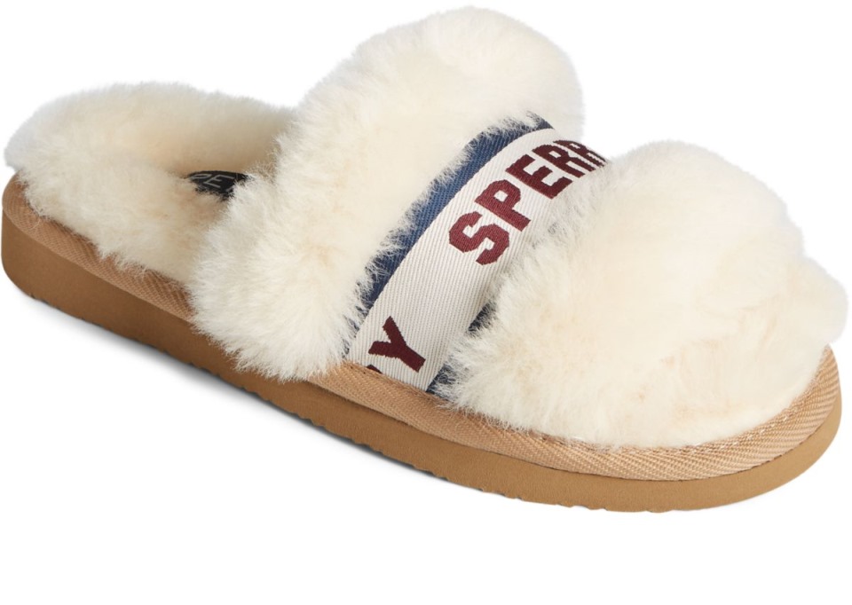 Sperry Romy Shearling Slide Slipper Piel De Oveja Natural