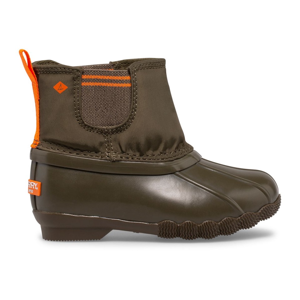 Sperry Agua Salada Chelsea Jr Bota Verde Oliva