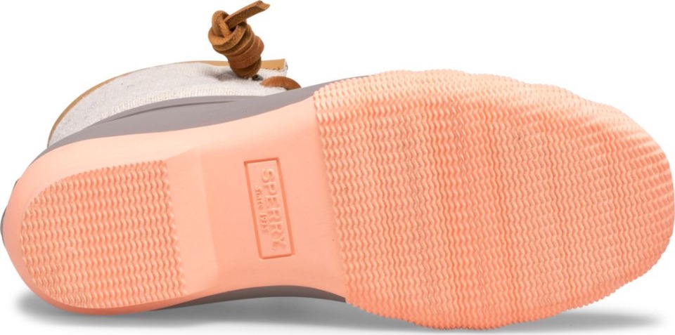 Bota De Pato De Agua Salada Sperry Rosa De Lino