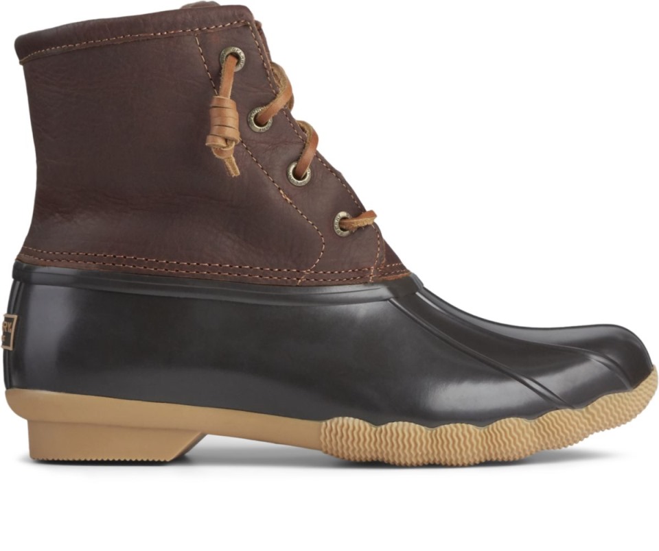 Bota De Pato De Agua Salada Sperry Tan Dk Marrón