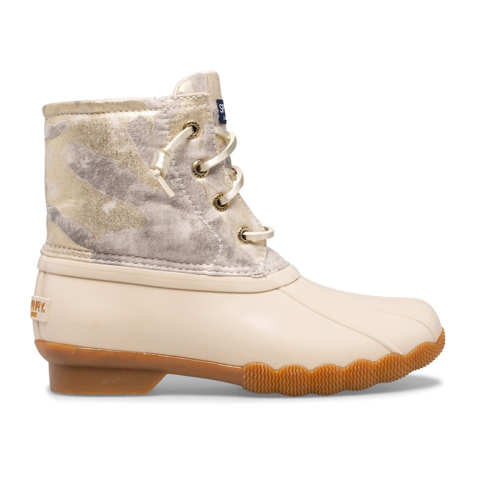 Bota De Pato De Camuflaje Metálico De Agua Salada Sperry Avena