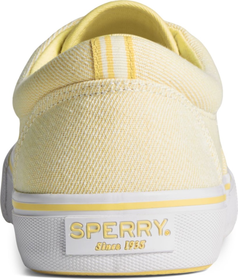 Zapatillas Sperry Striper Ii Cvo De Sarga Lavada Amarillo