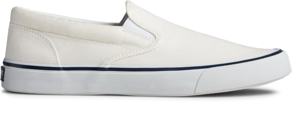 Sperry Striper Ii Sin Cordones En La Zapatilla De Deporte Blanco