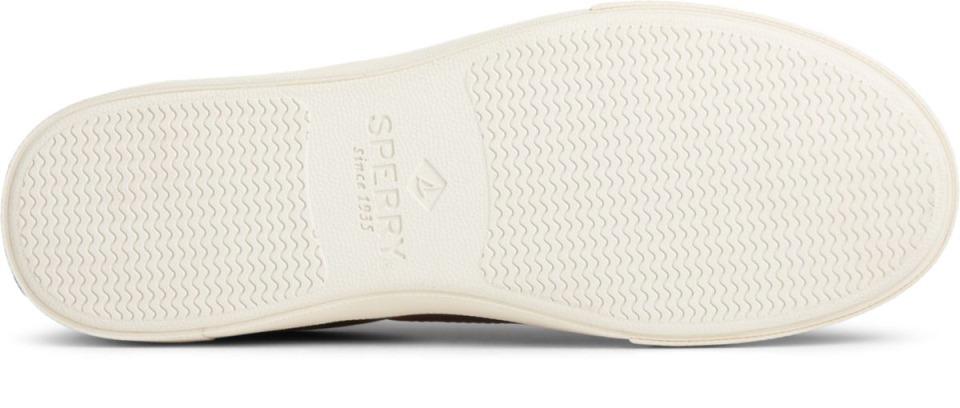 Zapatillas Sperry Striper Plushwave Cvo De Piel Tostado Oscuro