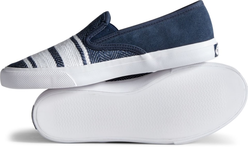 Zapatillas Sin Cordones De Lino Unisex Sperry Azul Marino