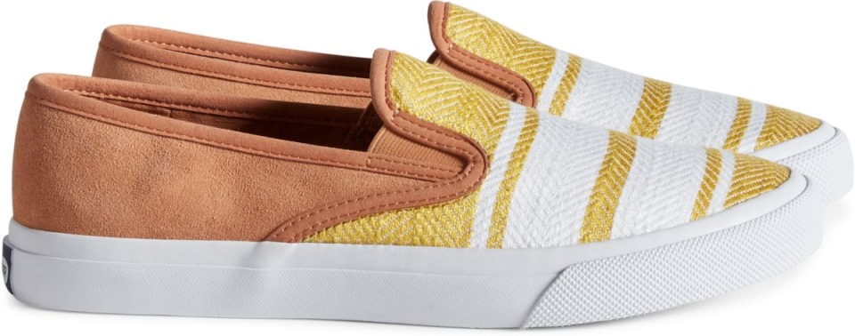 Zapatillas Sin Cordones De Lino Unisex Sperry Color Canela