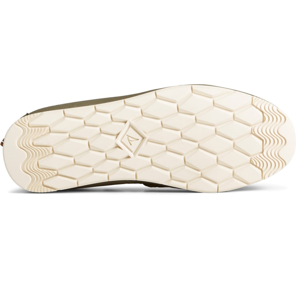 Zapatos Mujer Sperry Moc-sider Metalizados Verde Oliva