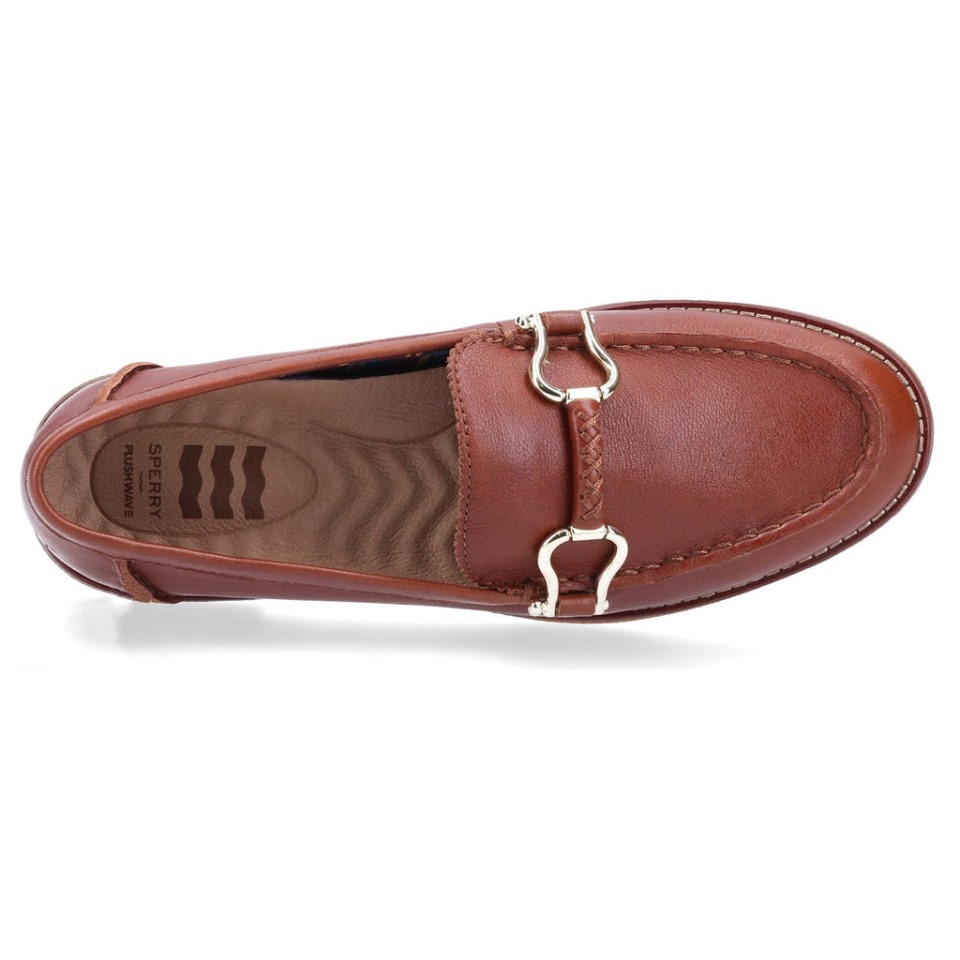 Sperry Seaport Penny - Mocasines Con Grillete Para Mujer, Color Tostado
