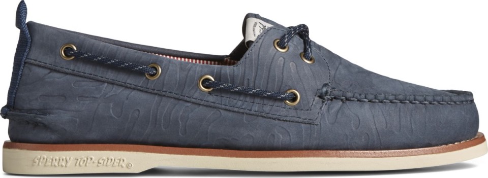 Sperry X Herschel Auténtico Original Náutico Con 2 Ojales Sperry Azul Marino