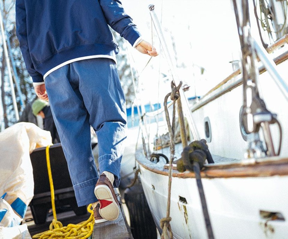 Sperry X Herschel Auténtico Original Náutico Con 2 Ojales Sperry Azul Marino