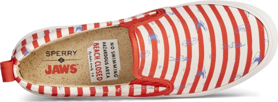 Sperry X Mandíbulas Crest Twin Gore Stripe Zapatillas Sin Cordones Sperry Rojo