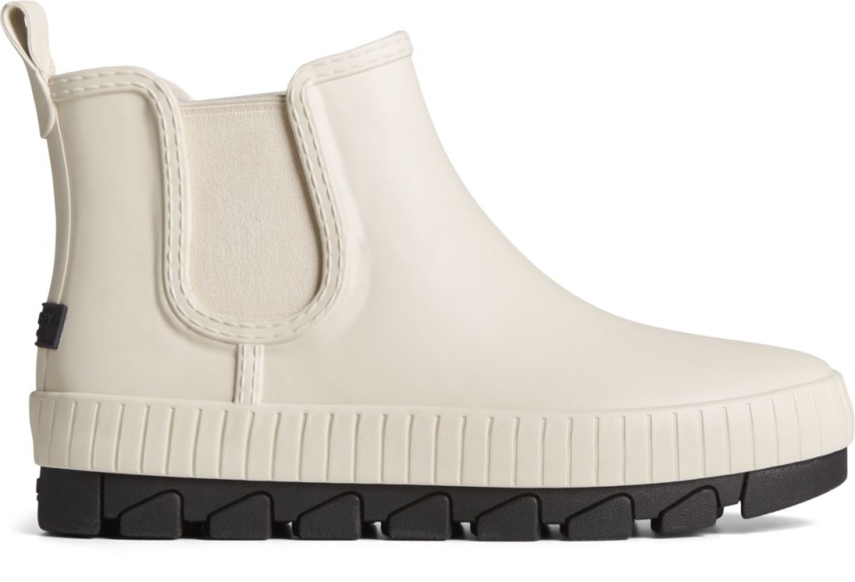 Botas De Lluvia De Goma Mate Torrent Chelsea Blanco Sperry