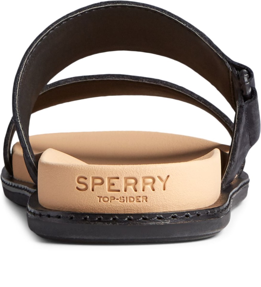 Sandalia De Chanclas Waveside Plushwave Negro Sperry