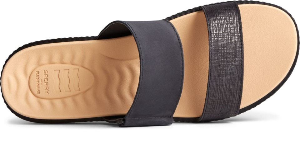 Sandalia De Chanclas Waveside Plushwave Negro Sperry