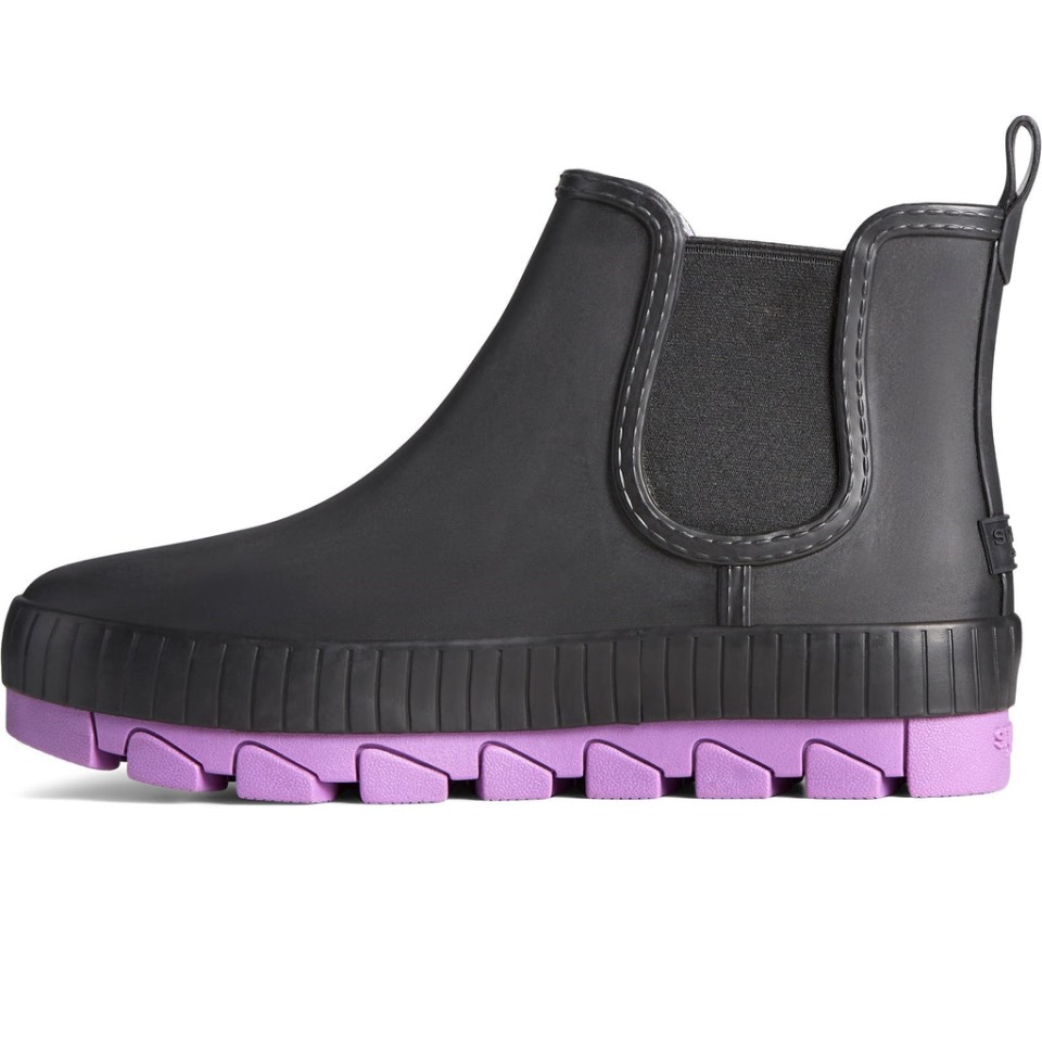 Botines Chelsea Mujer Torrent Sperry Negro Violeta